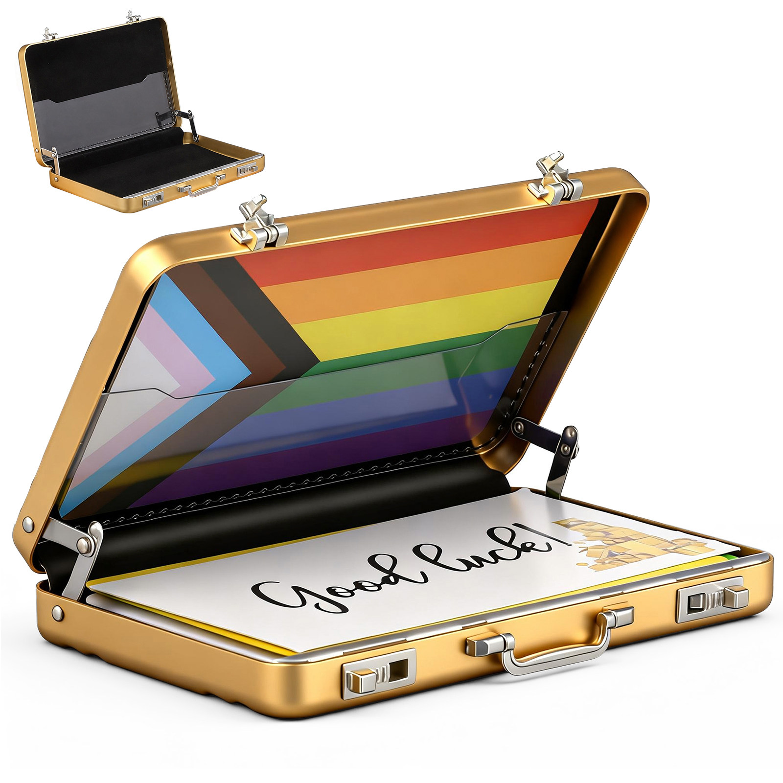 Card Index Box - Коробка для визиток из алюминия, элегантный