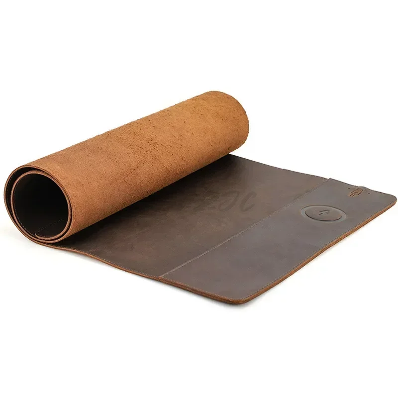 Leather Desk Pad - Винтажный коврик для мыши из воловьей
