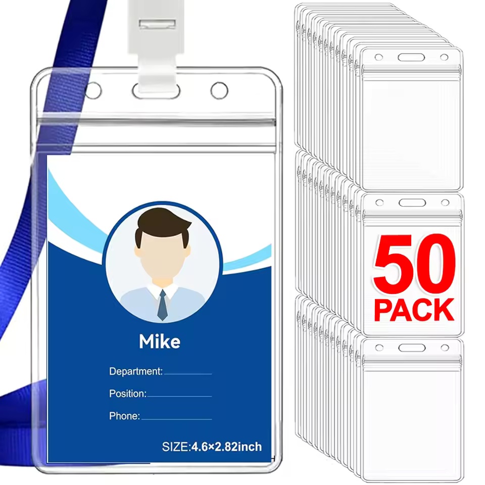 Index Card Holder - 50/40/10/1 шт. Прозрачные водонепроницаемые толстые вертикальные