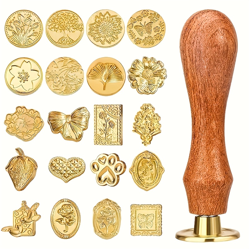 Wax Seal Stamp Set - Набор восковых печатей из 21 предмета