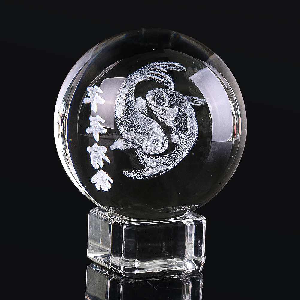 Paper Weight Crystal - 50 мм 3D Хрустальный шар с