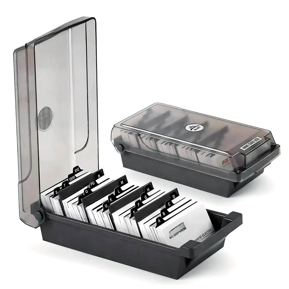Card Index Box - Настольная коробка для визиток, большая вместимость,