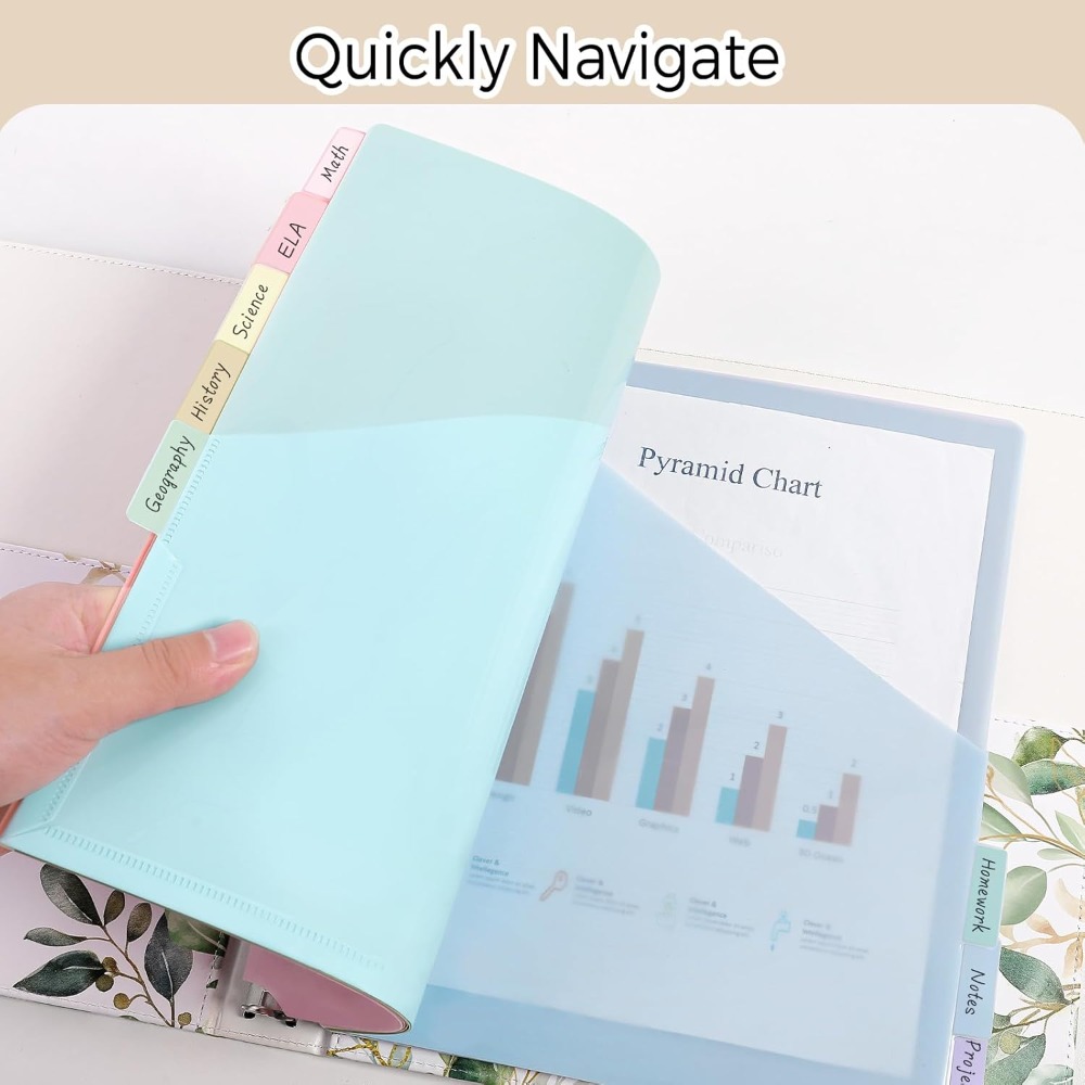 Tab Divider A4 - 8 шт. пастельных разделителей для папок