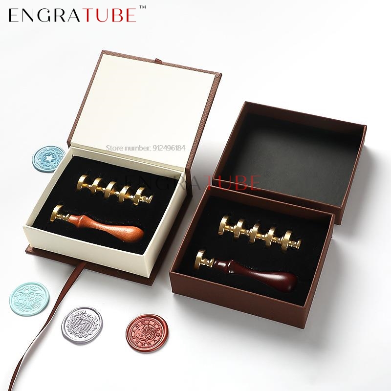 Wax Seal Stamp Set - 6-медная сургучная печать, головки штампов с