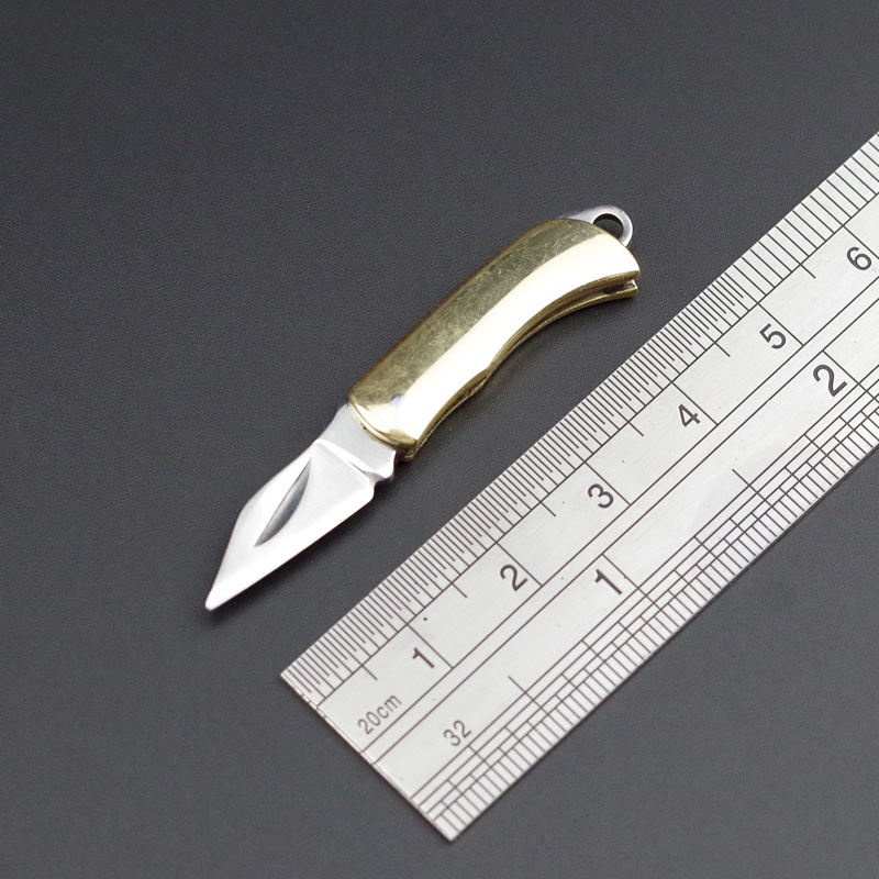 Letter Opener Brass - Латунный карманный складной нож, портативный брелок,