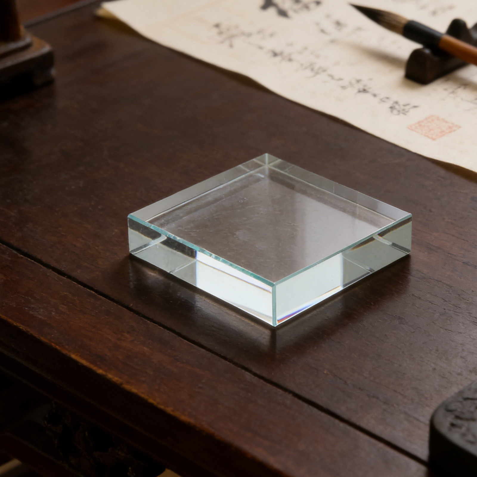 Paper Weight Crystal - Прозрачный квадратный пресс-папье из кристально чистого