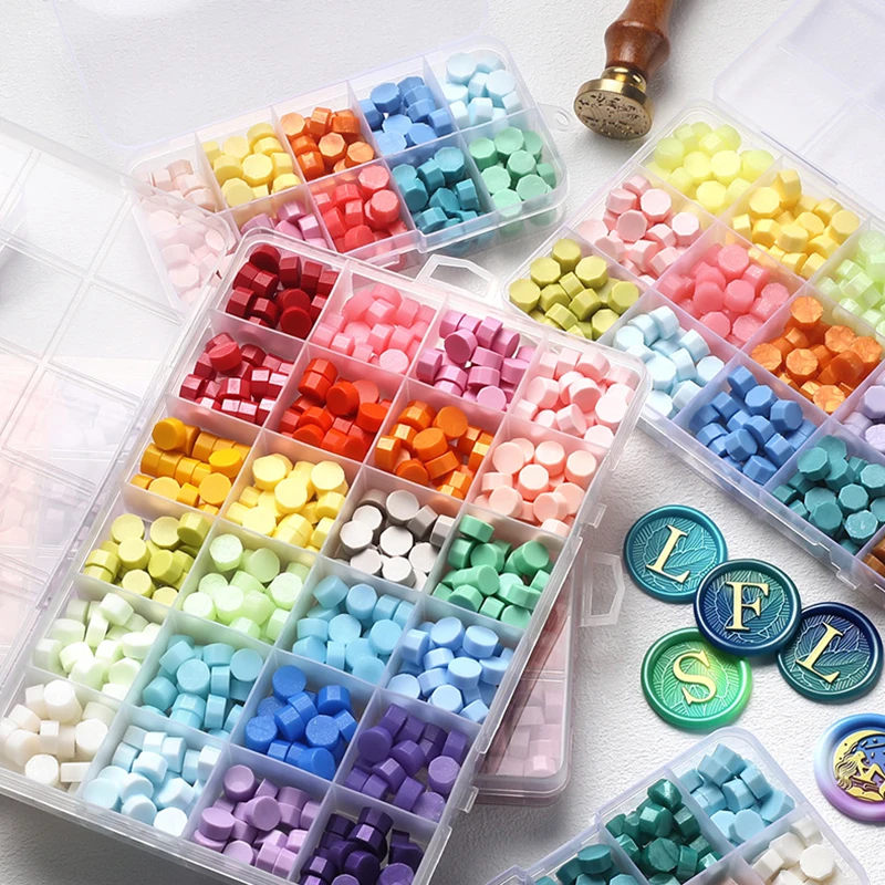 Wax Seal Stamp Set - Ретро сургучные бусины, набор 10-15 сетчатых