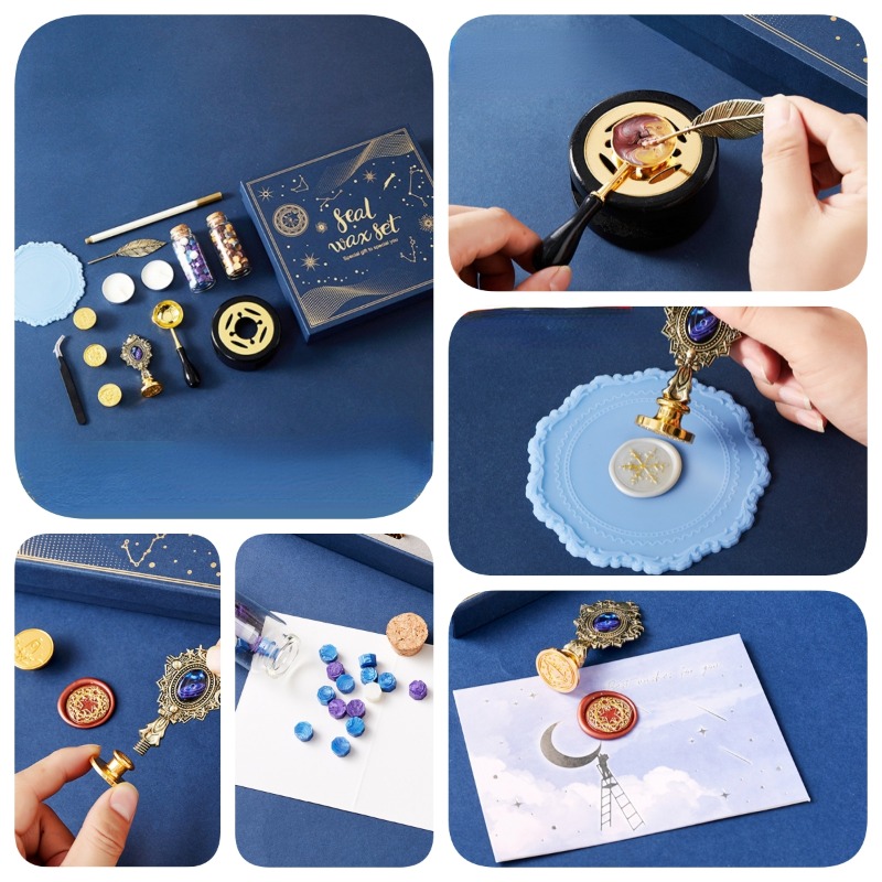 Wax Seal Stamp Set - Звездный огонь, набор для запечатывания конвертов,