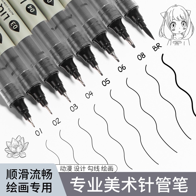 Набор из 12 черных ручек-линер – обзор и цена Correction Pen Fine