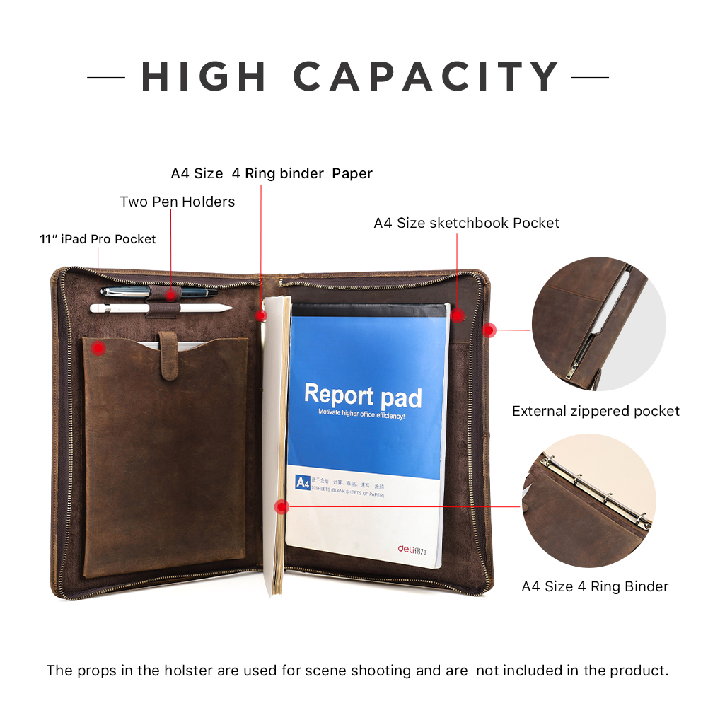 Роскошный деловой кожаный порт – обзор и цена Binder A4 Lever