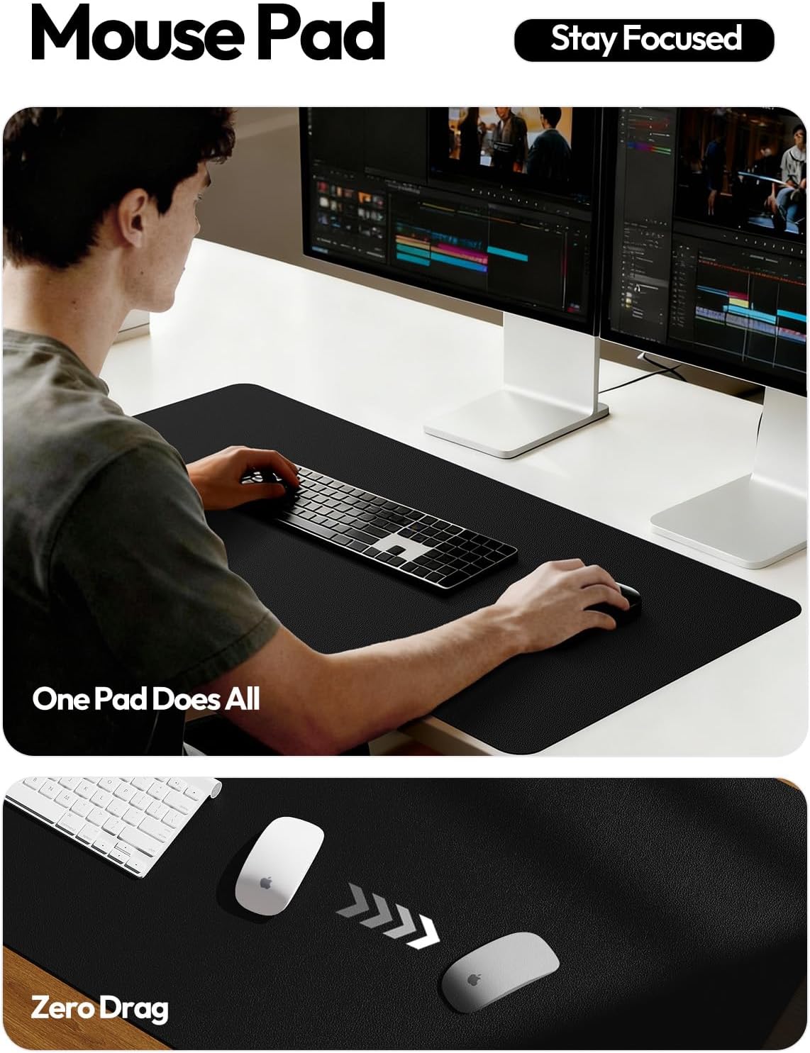 Большой коврик для стола из ис – обзор и цена Leather Desk Pad