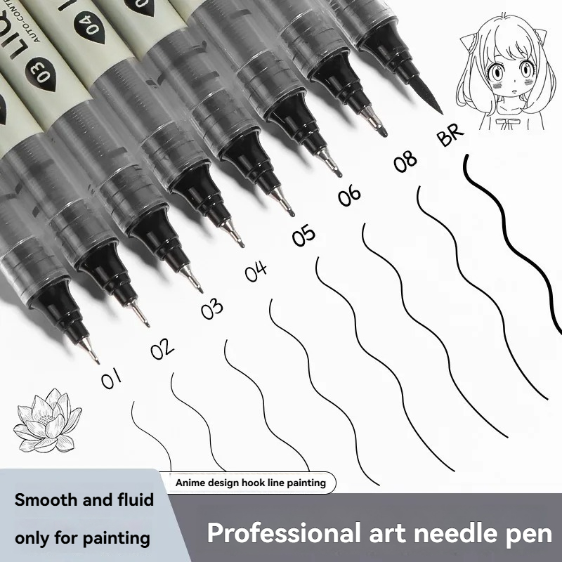 Набор из 12 черных ручек-линер – обзор и цена Correction Pen Fine