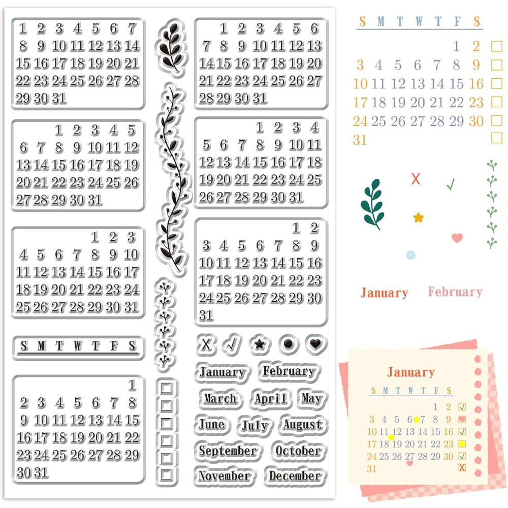 Календарь, прозрачные листы шт – обзор и цена Rubber Date Stamp