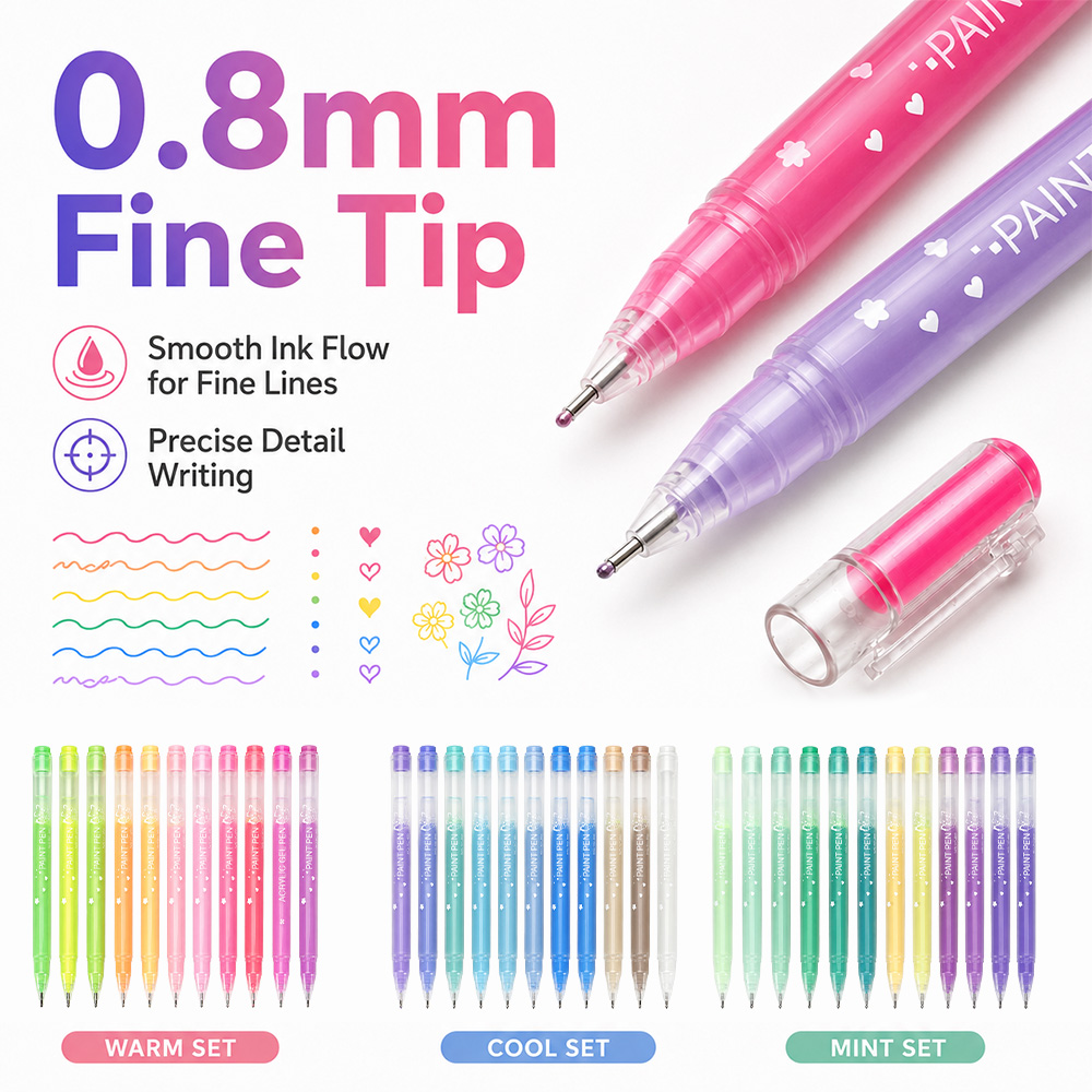 Набор акриловых гелевых ручек, – обзор и цена Correction Pen Fine