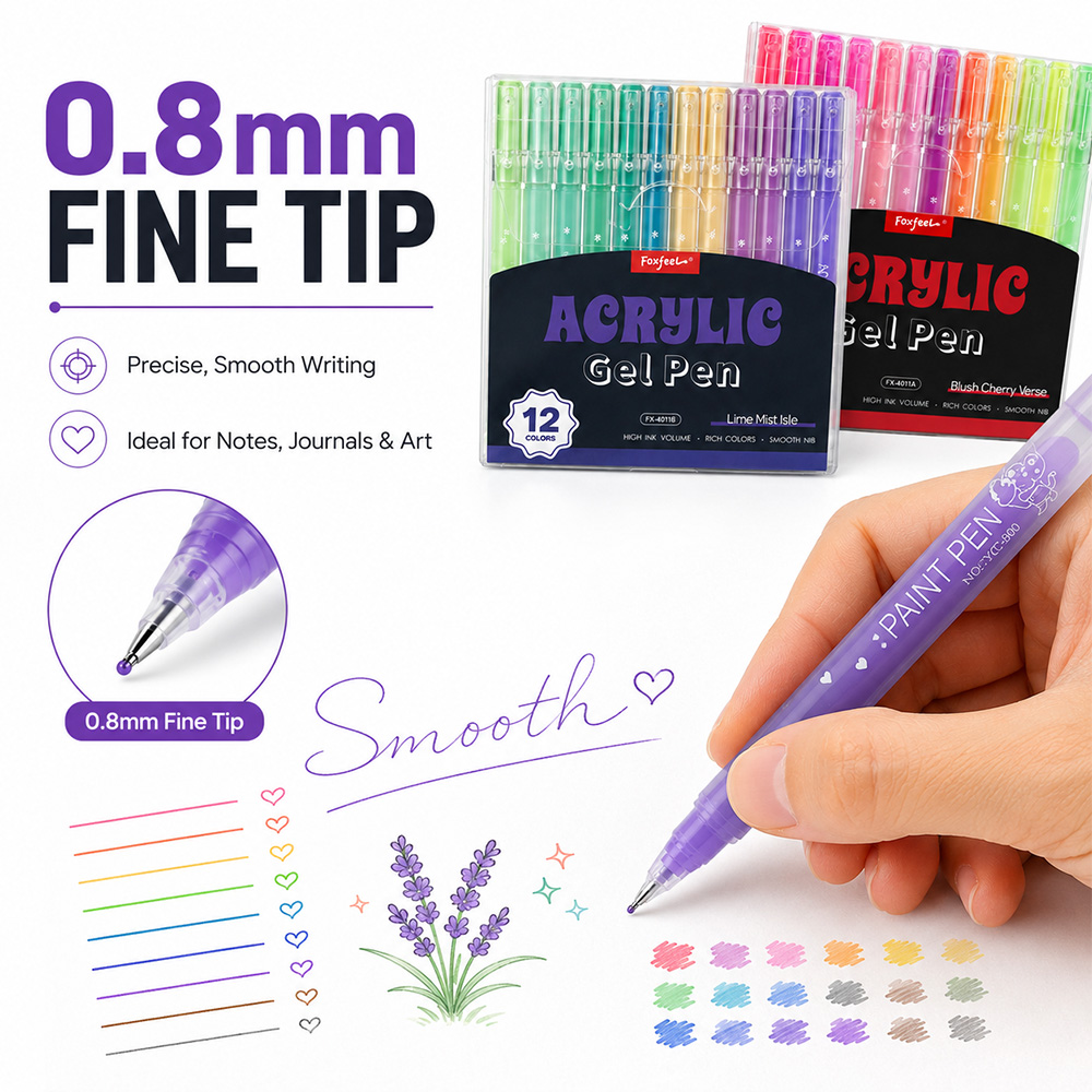 Набор акриловых гелевых ручек, – обзор и цена Correction Pen Fine