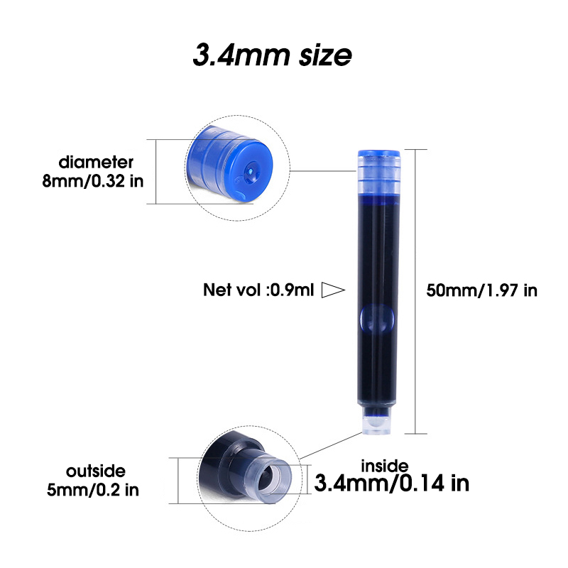 50 шт., сменные картриджи для  – обзор и цена Fountain Pen Bottled Ink