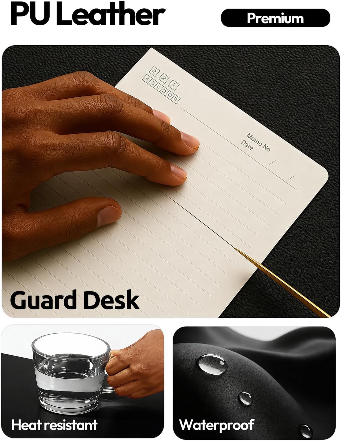 Большой кожаный коврик для сто – обзор и цена Leather Desk Pad