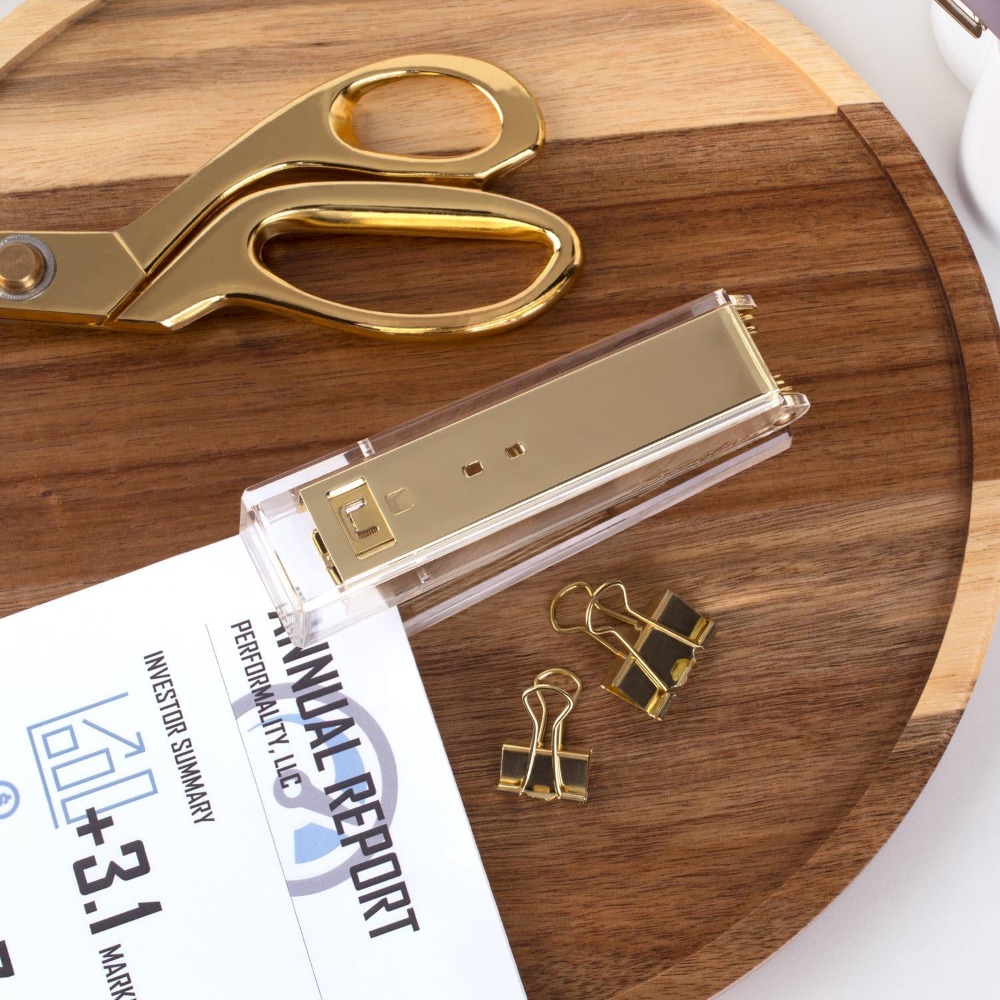 Компактный прозрачный акриловы – обзор и цена Stapler Half Strip