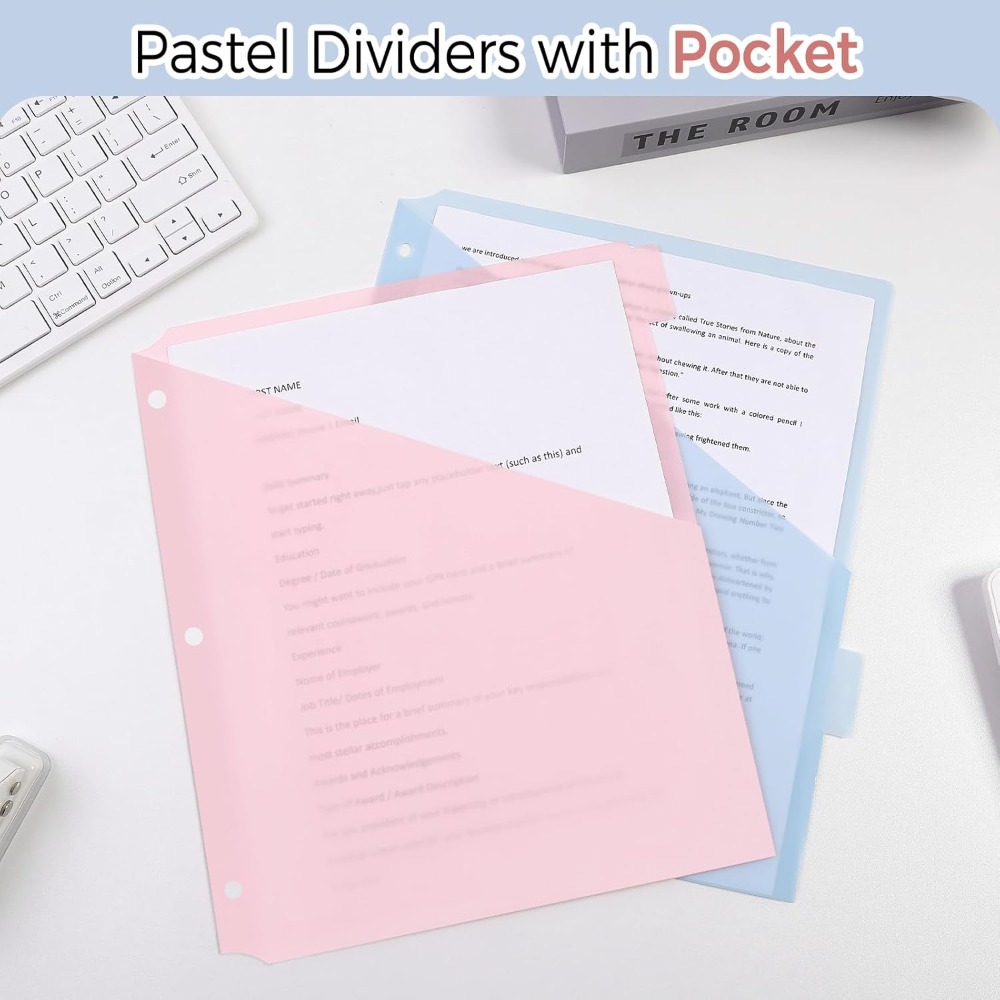 8 шт. пастельных разделителей  – обзор и цена Tab Divider A4